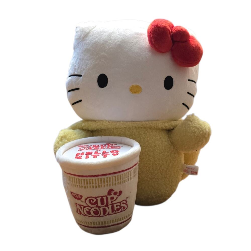 Hello Kitty Nissin Cup Noodle Plush Ramen Chicken suit Sanrio 2022 Kidrobot 14" - Picture 2 of 3